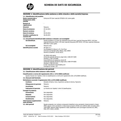 Toner alta capacità 508X HP giallo  CF362X